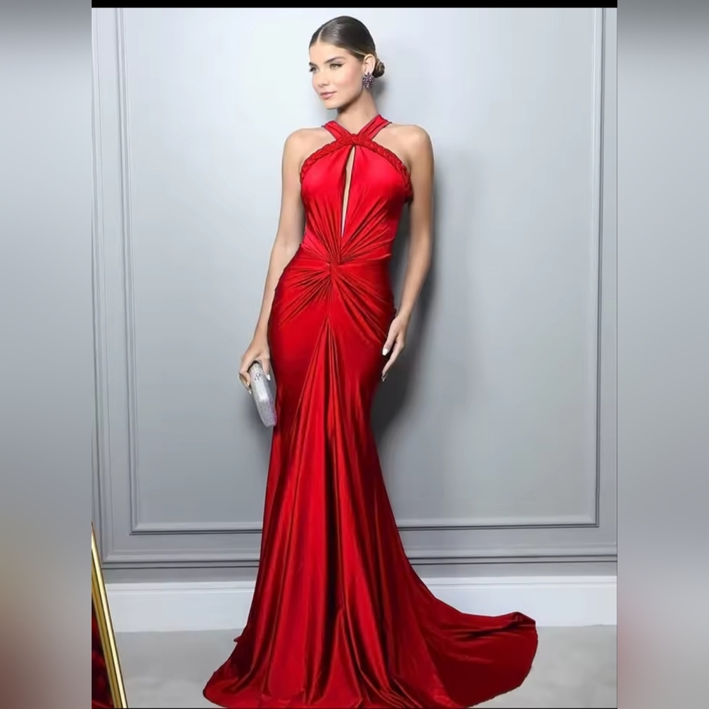 Elegant Red Evening Gown